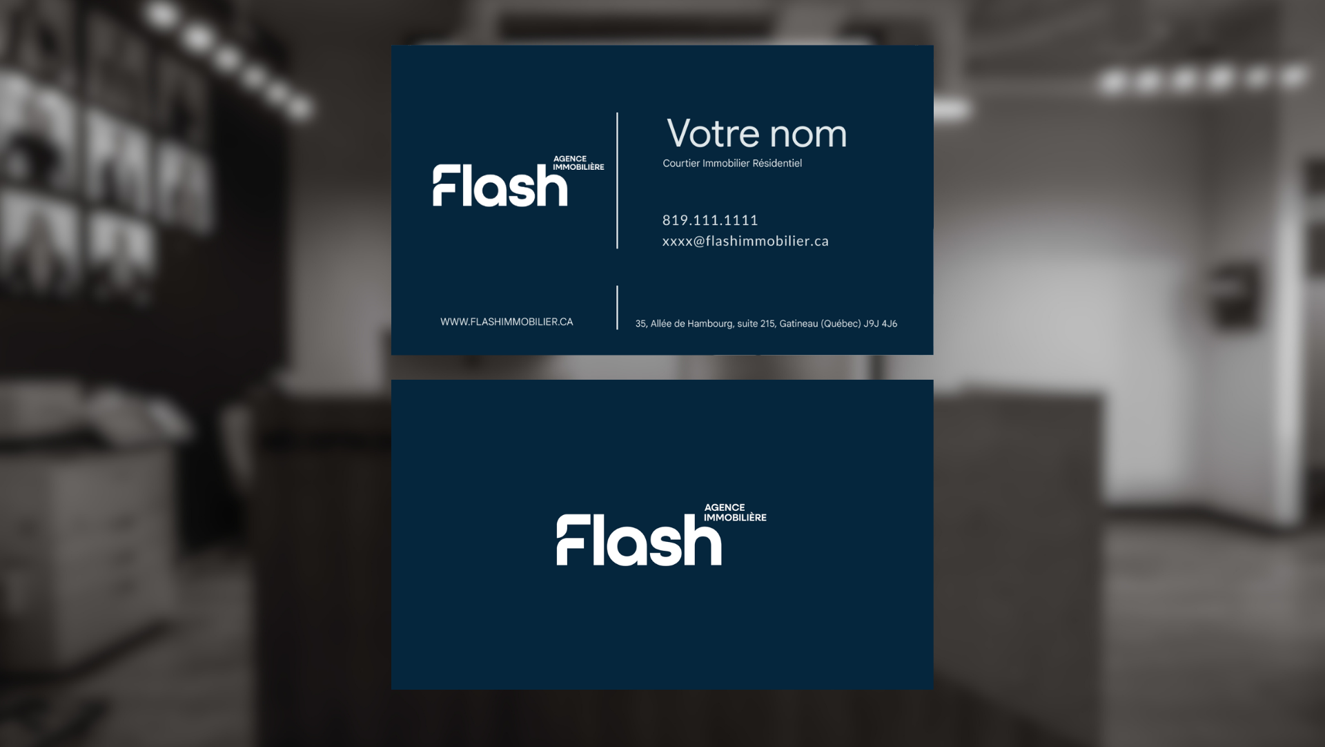 Cartes d’affaires personnalisées (150 cartes) sans photos